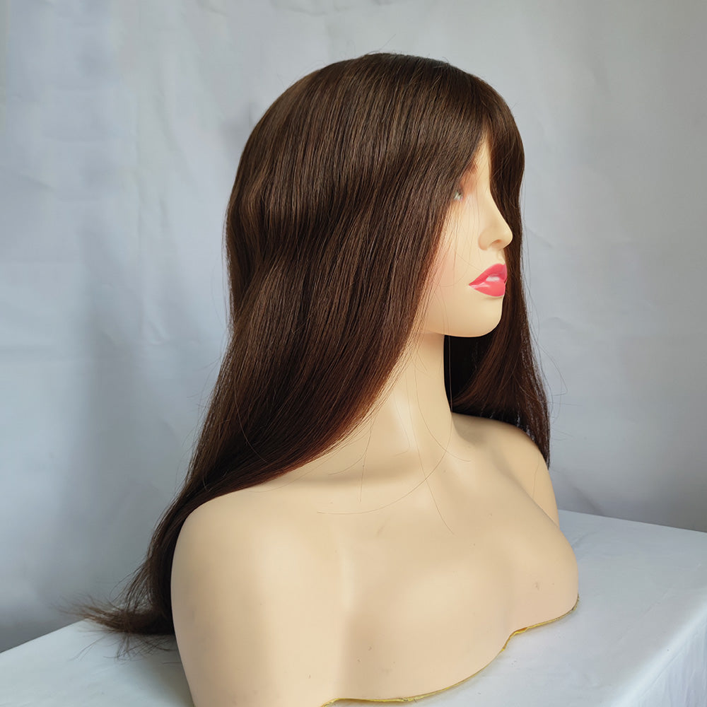 Remy Human Hair Wig Toppers With PU Around for Women