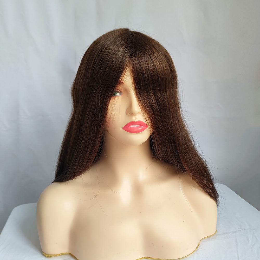Remy Human Hair Wig Toppers With PU Around for Women