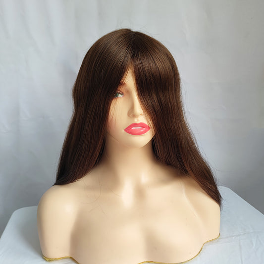 Remy Human Hair Wig Toppers With PU Around for Women