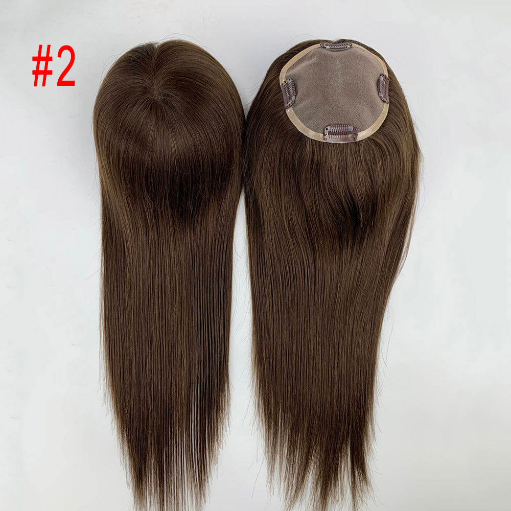Highlights 5X5 Mono Base Virgin Hair Toppers for Thinning Hair