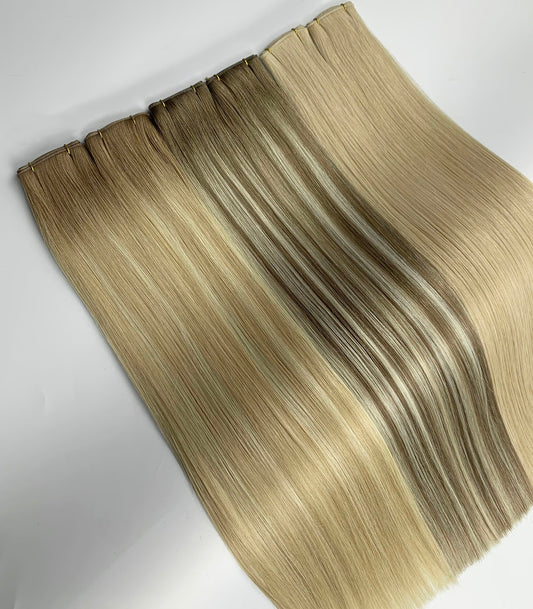 Blonde Highlights Virgin Hair Genius Weft Extensions