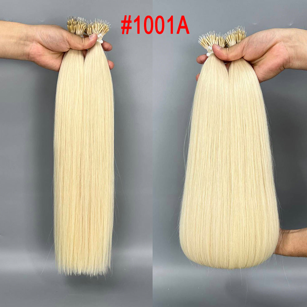 Blonde Virgin Human Hair Nano Ring Tip Hair Extensions