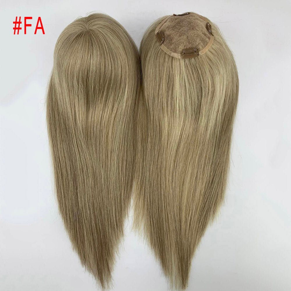 Highlights 5X5 Mono Base Virgin Hair Toppers for Thinning Hair
