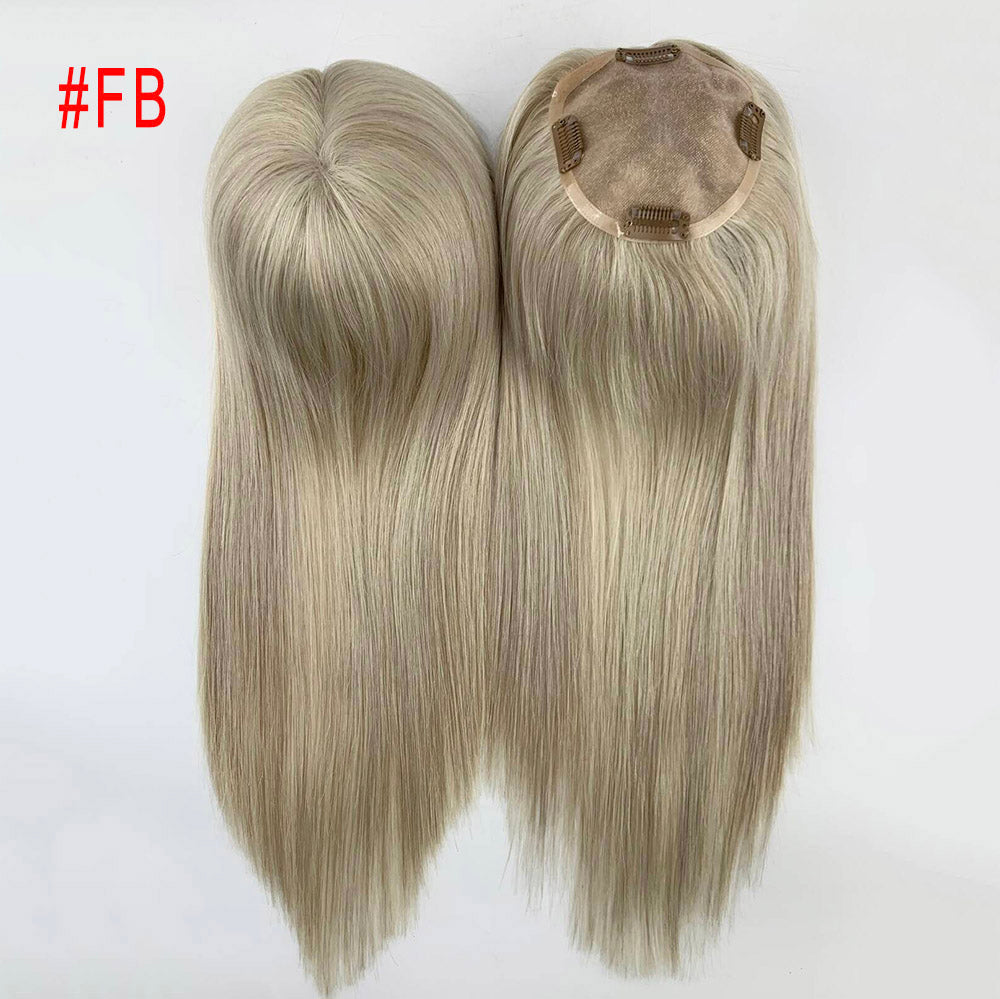 Highlights 5X5 Mono Base Virgin Hair Toppers for Thinning Hair