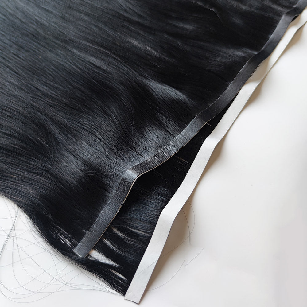 Seamless PU Tape Wefts Virgin Human Hair Extensions