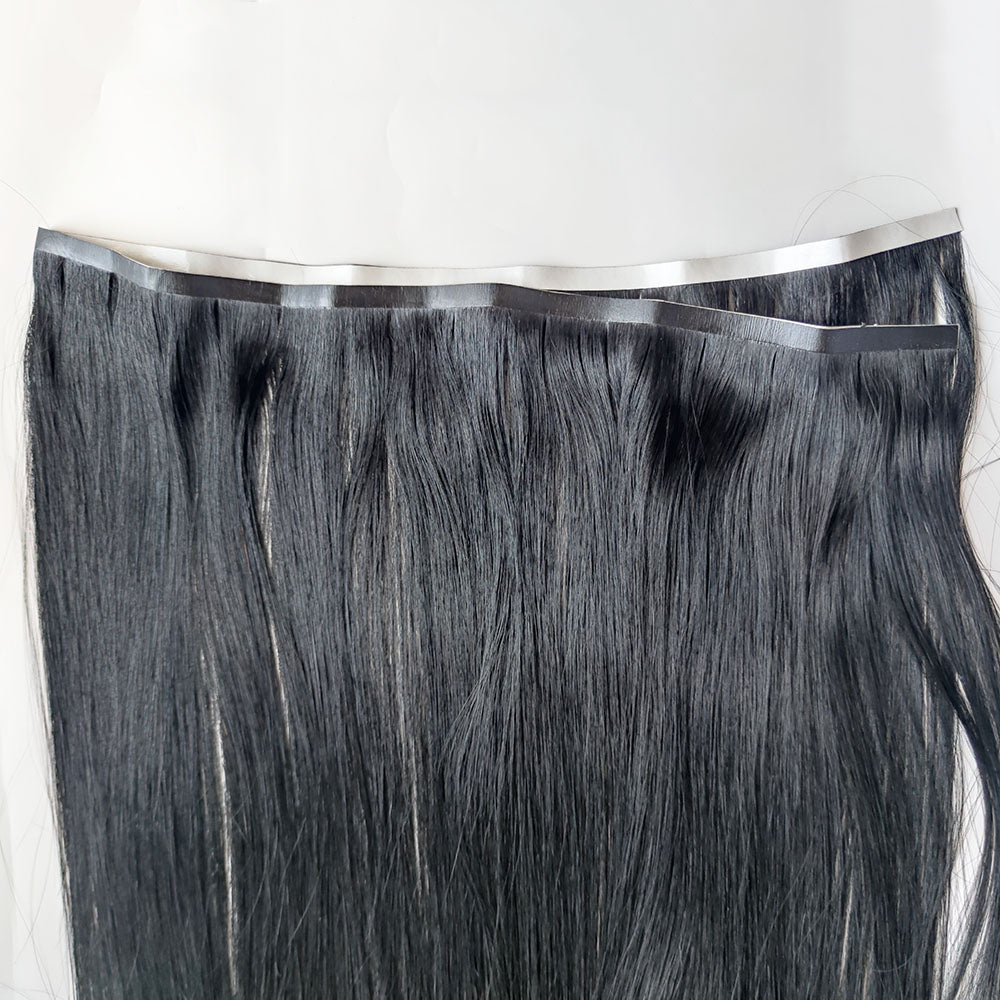 Seamless PU Tape Wefts Virgin Human Hair Extensions