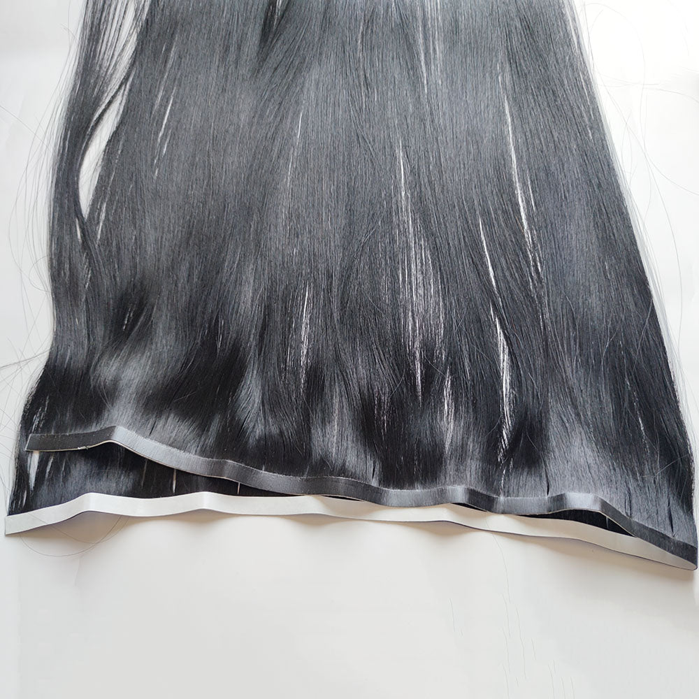 Seamless PU Tape Wefts Virgin Human Hair Extensions