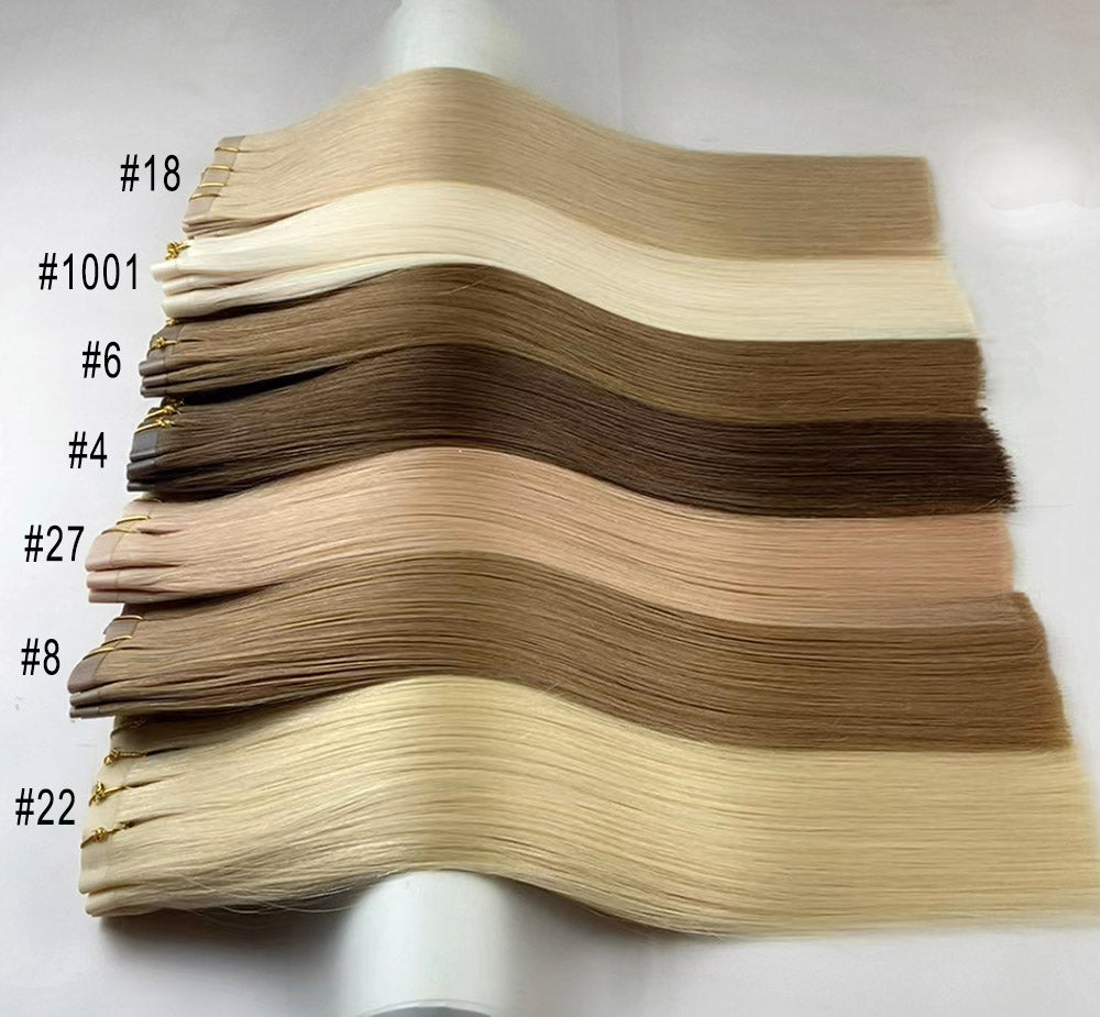 Seamless PU Clip In Virgin Human Hair Extensions