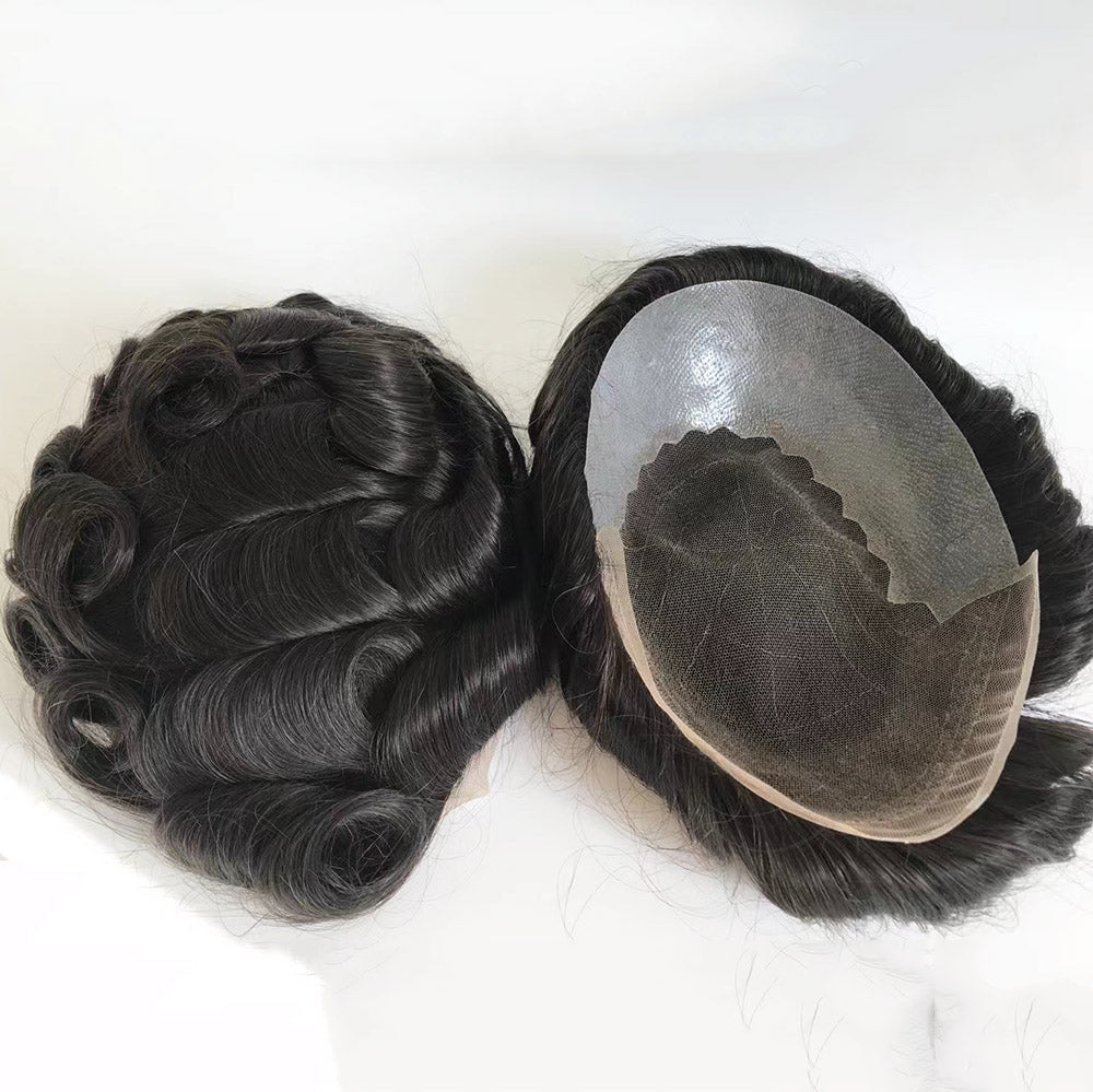 Men's Hair Replacement Systems Swiss Lace Q6 Toupee