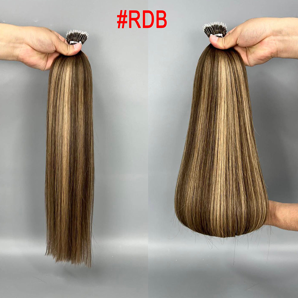 Highlights Virgin Hair Nano Rings Bead Hair Extensions