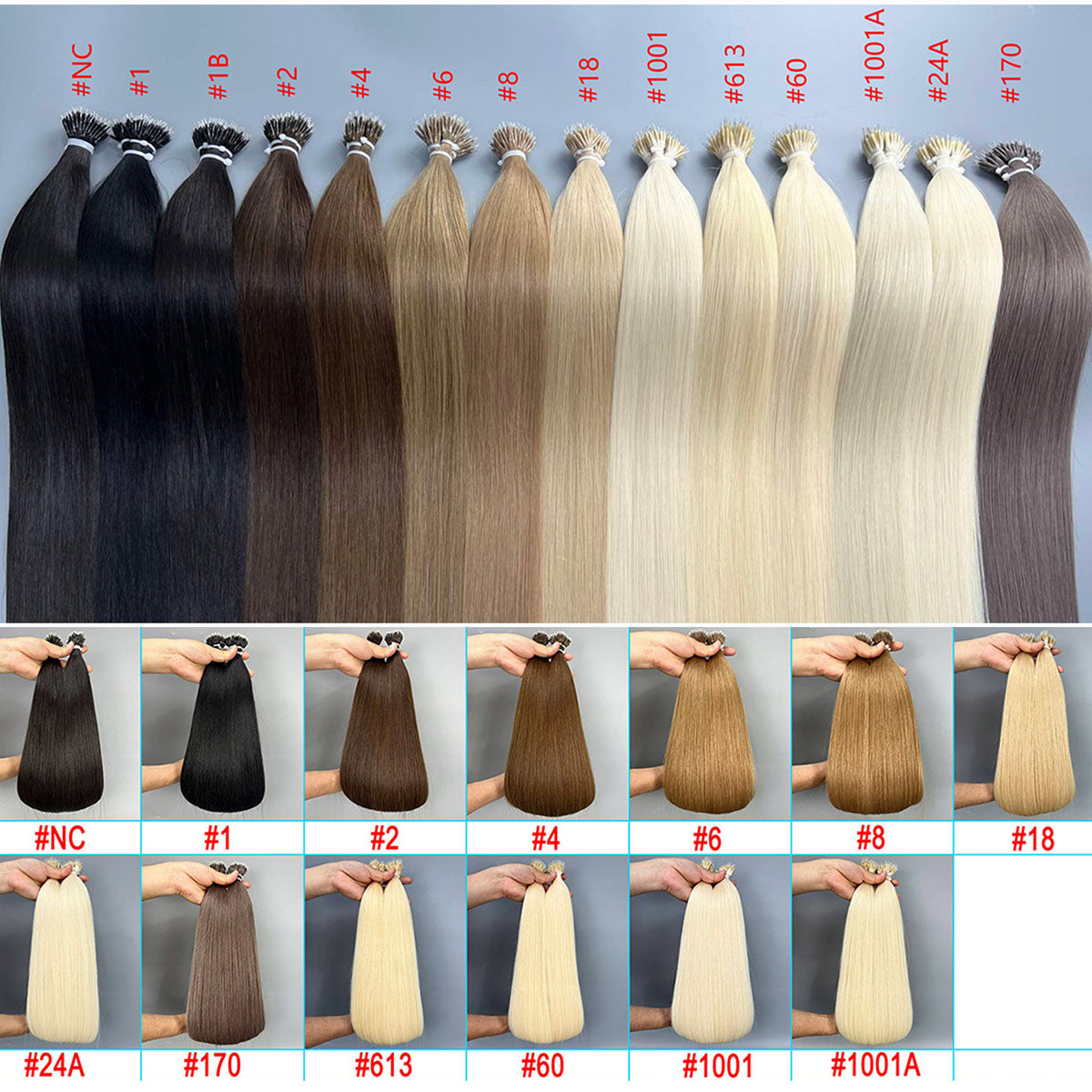 Virgin Human Hair Nano Ring Tip Hair Extensions