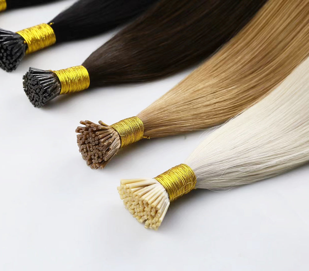 Virgin Human Hair Prebonded I Tip Extensions