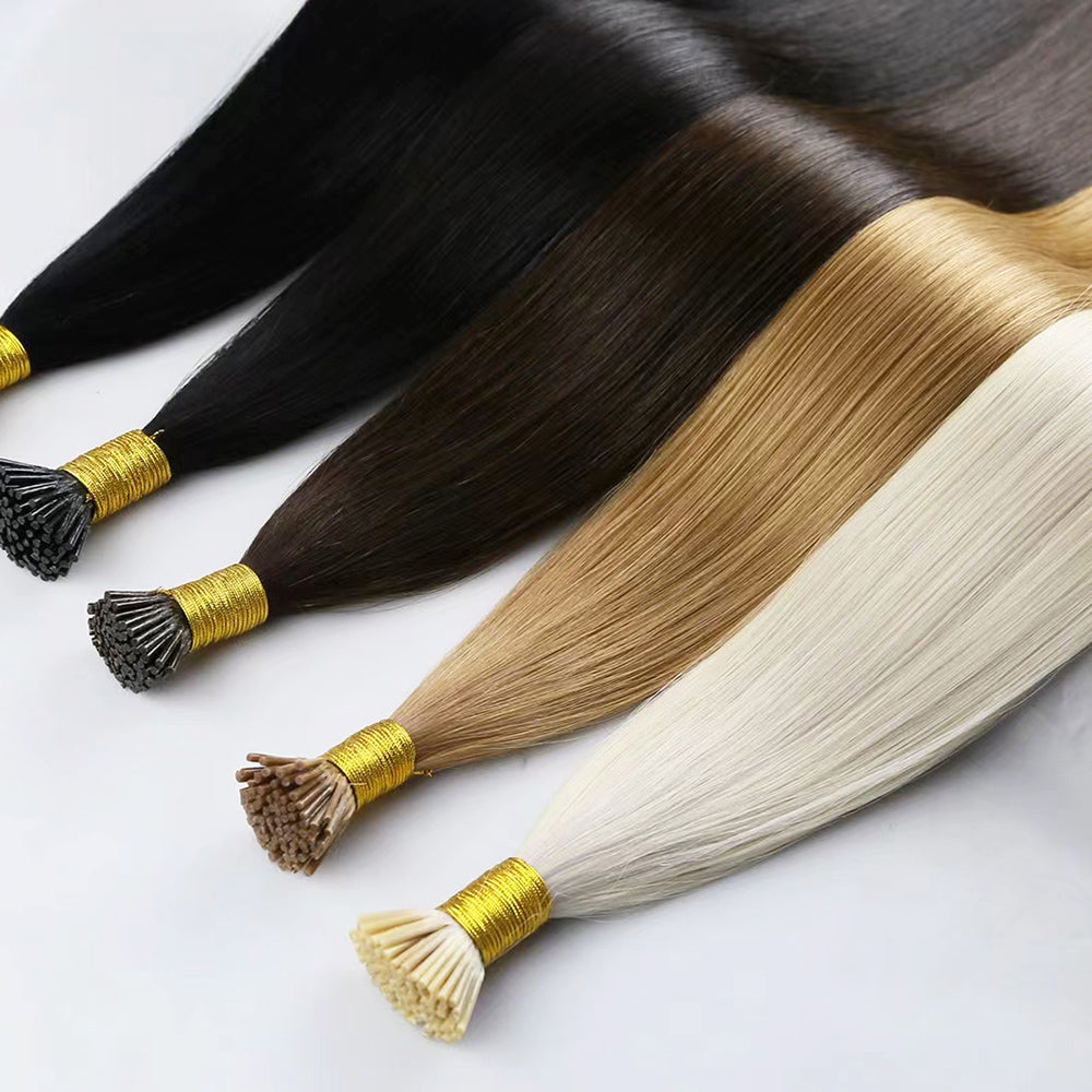 Virgin Human Hair Prebonded I Tip Extensions
