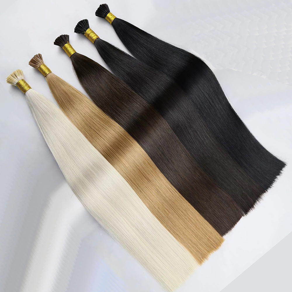 Virgin Human Hair Prebonded I Tip Extensions