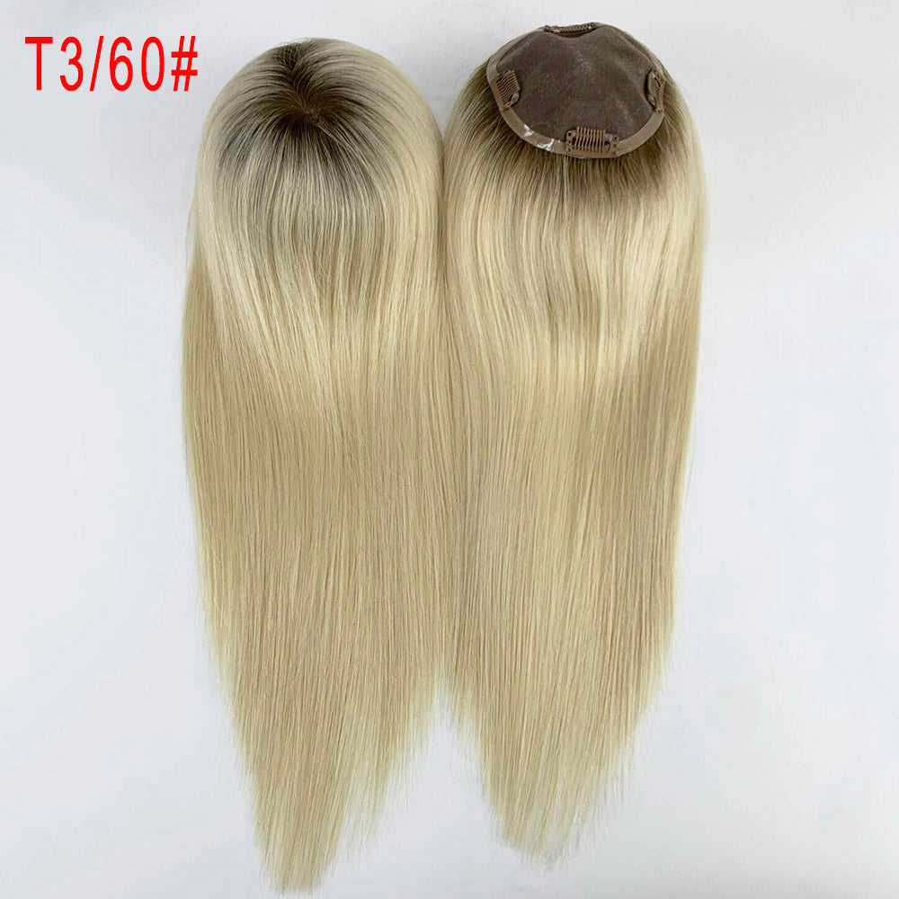 Highlights 5X5 Mono Base Virgin Hair Toppers for Thinning Hair