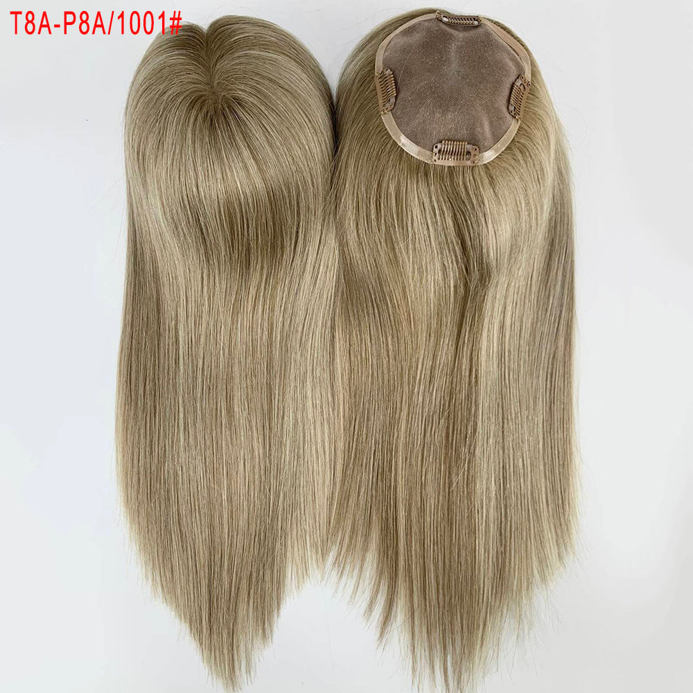 Highlights 5X5 Mono Base Virgin Hair Toppers for Thinning Hair