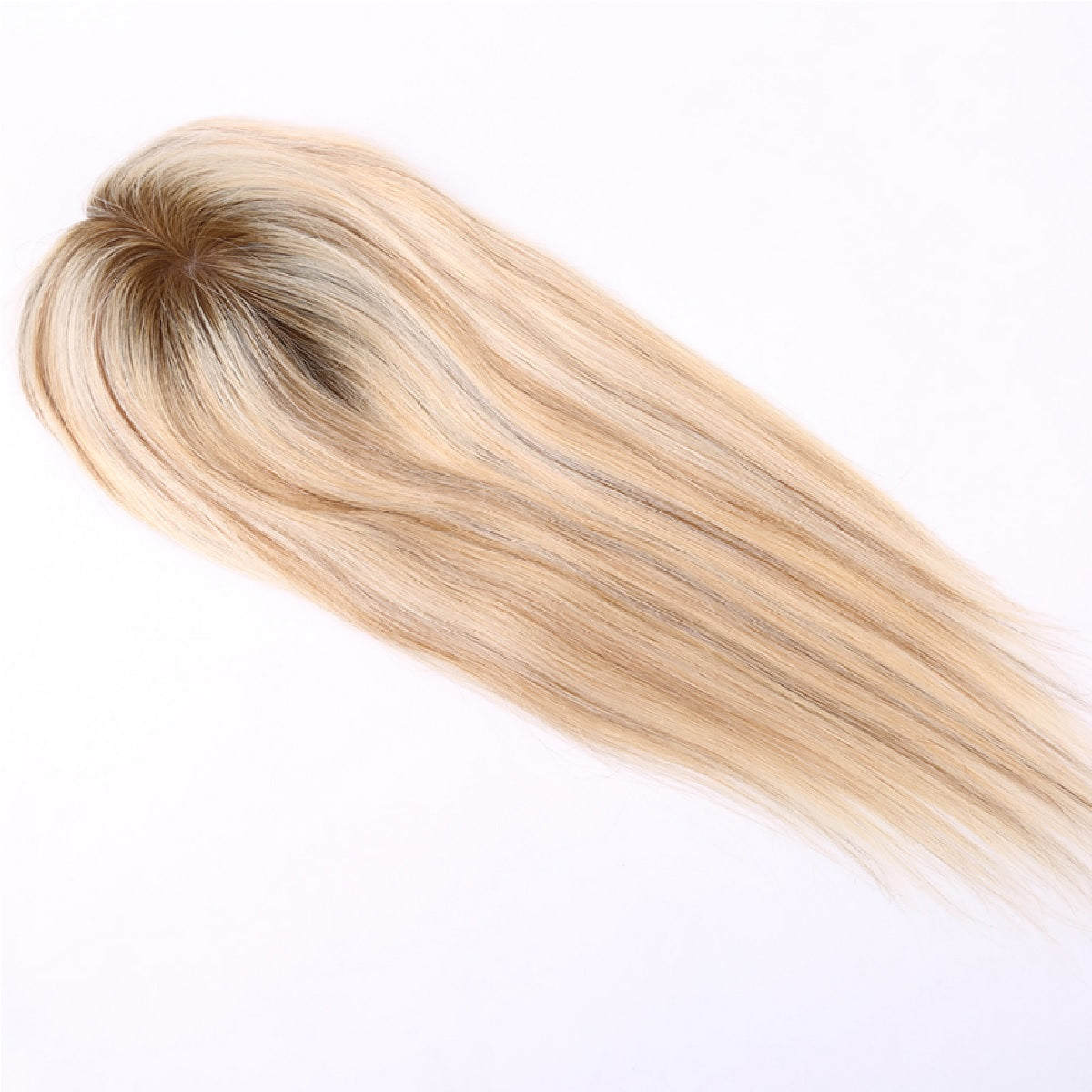 Blonde Highlights 5.5x6 inch Mono Female Hair Topper for Thinning Crown