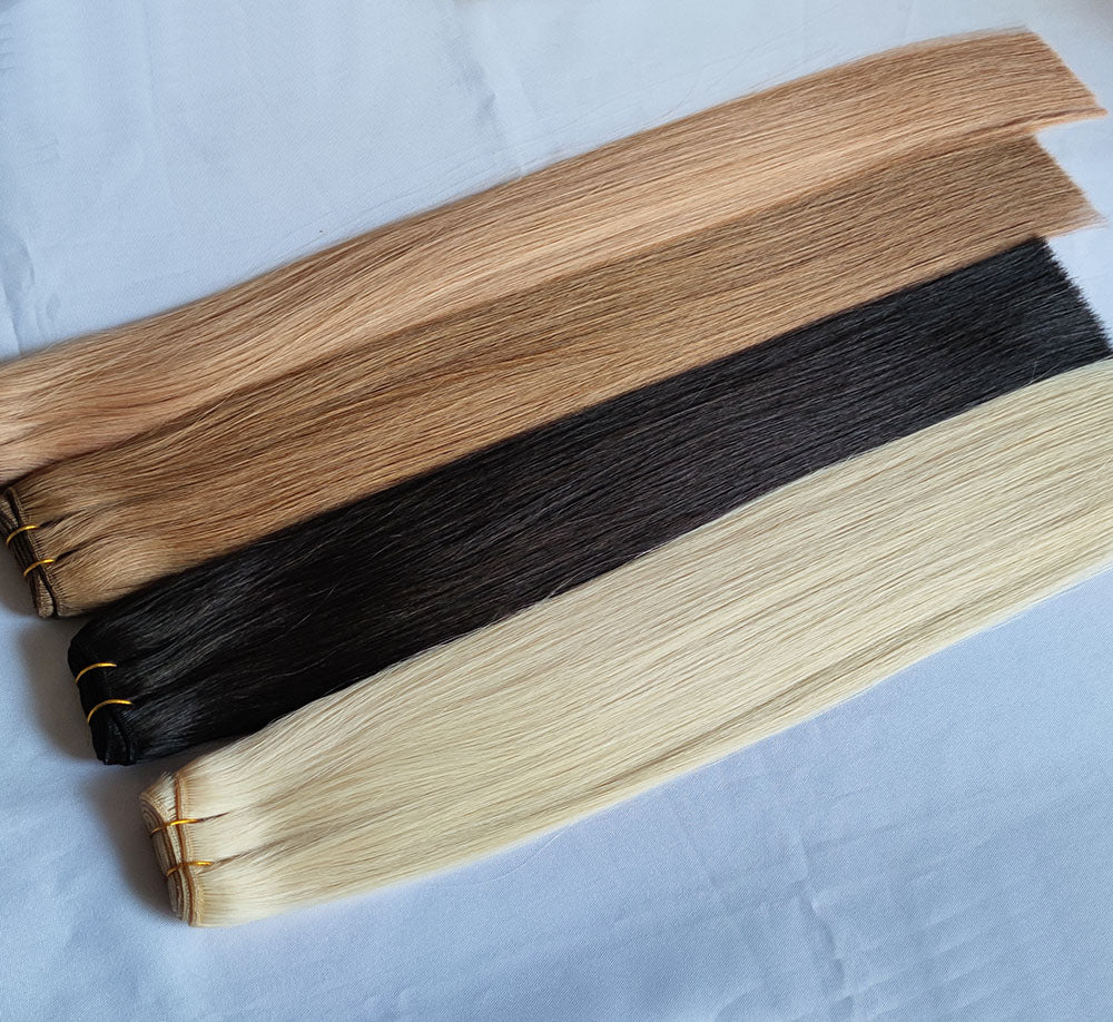 Virgin Human Hair Machine Wefts Extensions