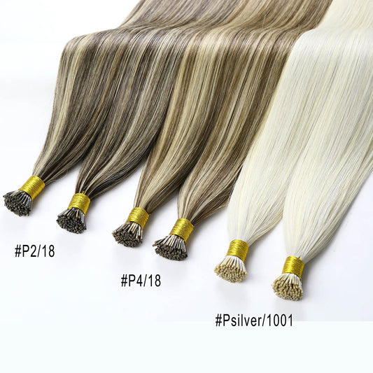 Double Drawn Piano Colors Virgin Human Hair I Tip Extensions