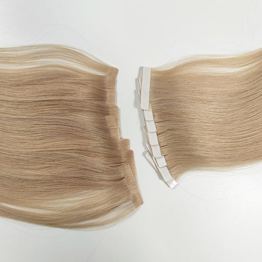 Ash Blonde Invisible Tape In Hair Extensions