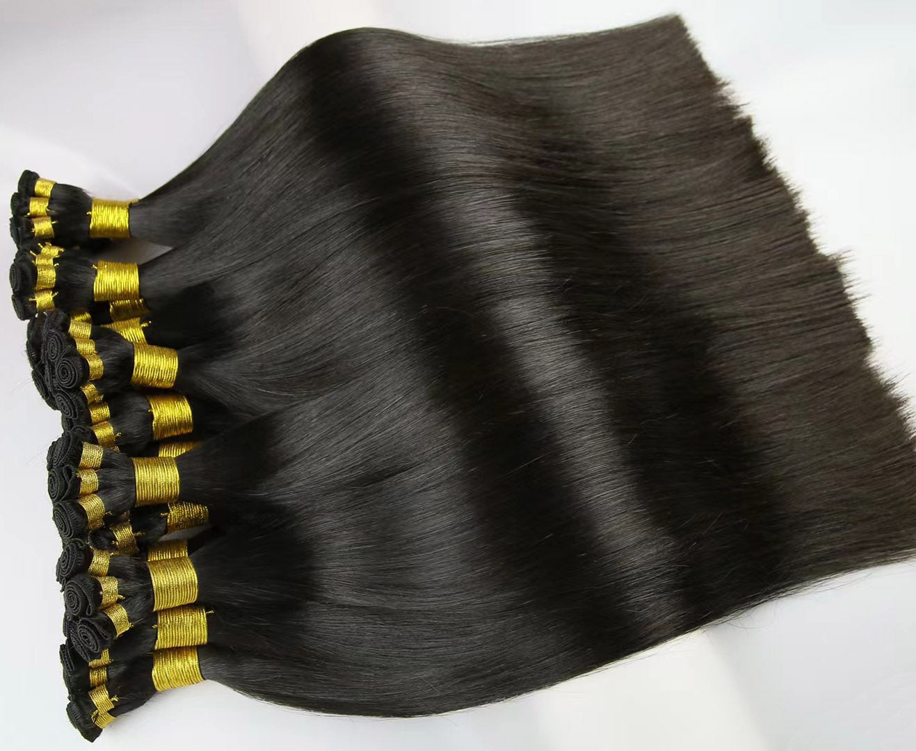 Virgin Human Hair Handtied Wefts Extensions