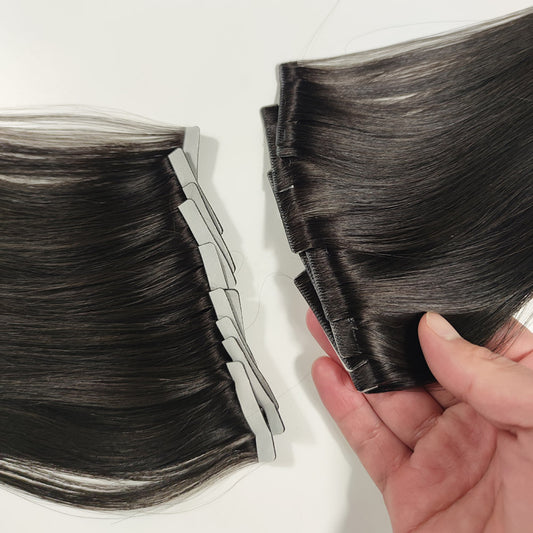 Natural Black Invisible Tape In Human Hair Extensions