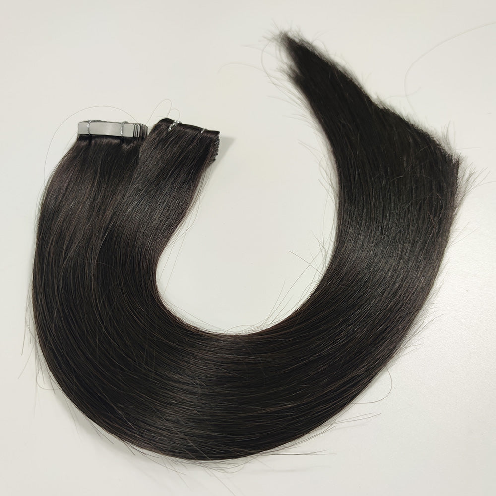 Natural Black Invisible Tape In Human Hair Extensions