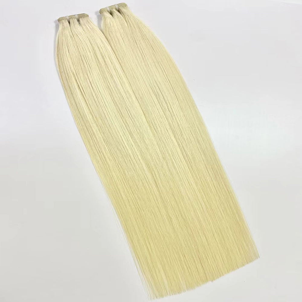 Virgin Human Hair Flat Wefts Extensions