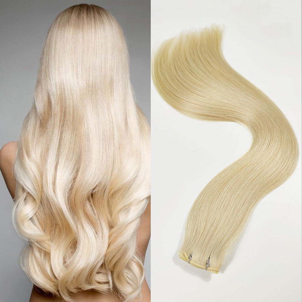 Platinum Blonde Remy Human Hair Genius Wefts Extensions