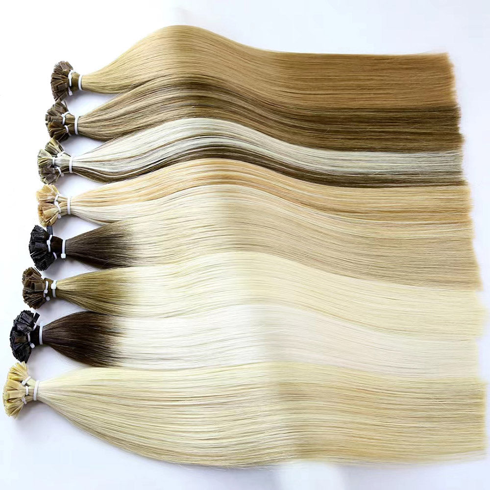 Highlights Remy Human Hair Keratin Bonded Flat Tip Extensions