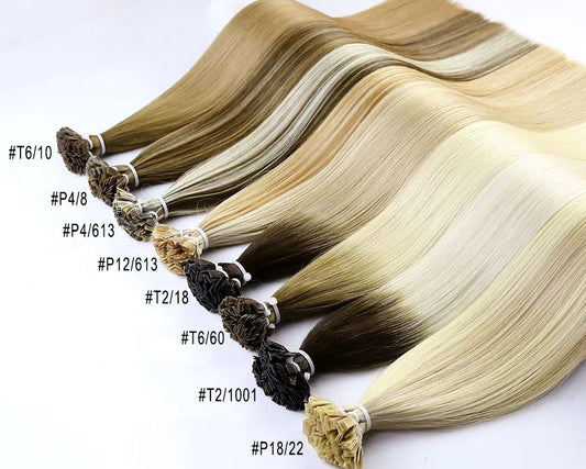 Highlights Remy Human Hair Keratin Bonded Flat Tip Extensions