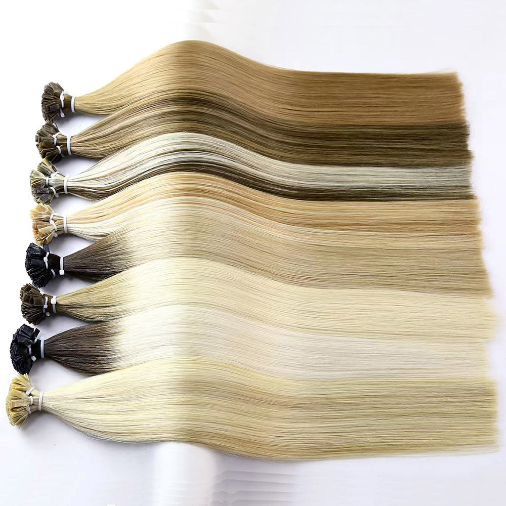 Highlights Remy Human Hair Keratin Bonded Flat Tip Extensions