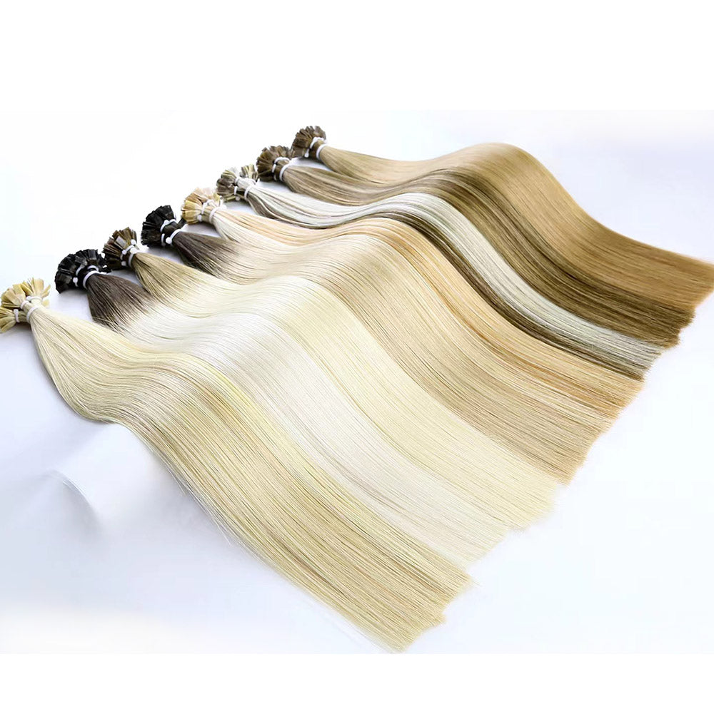 Highlights Remy Human Hair Keratin Bonded Flat Tip Extensions