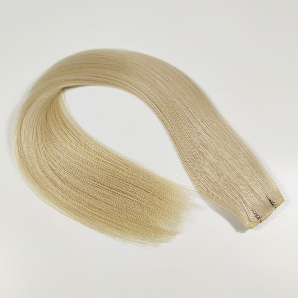 Platinum Blonde Remy Human Hair Genius Wefts Extensions
