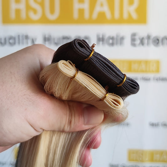 Remy Human Hair Hybrid Genius Wefts Extensions