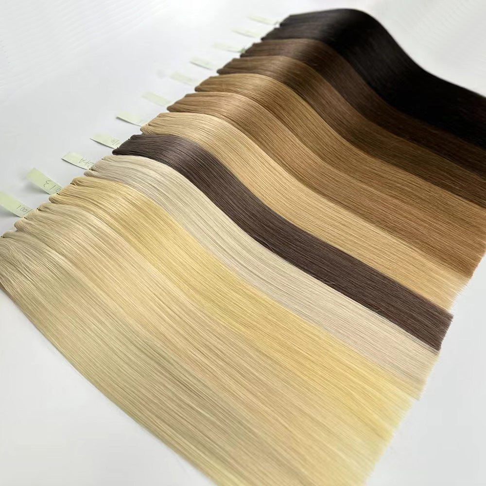 Virgin Human Hair Hybrid Genius Butterfly Wefts Extensions with Middle Holes