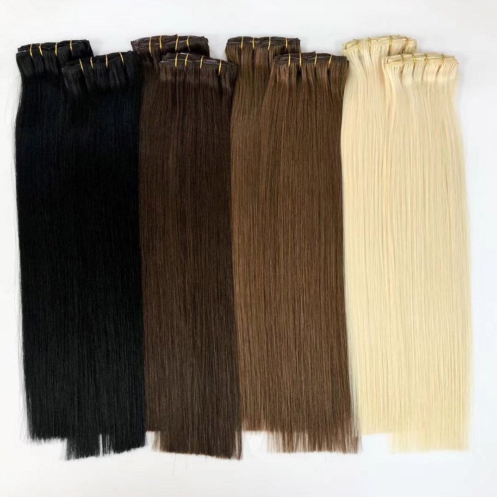 Virgin Human Hair Clip In Hair Extensions 8pcs 120g set