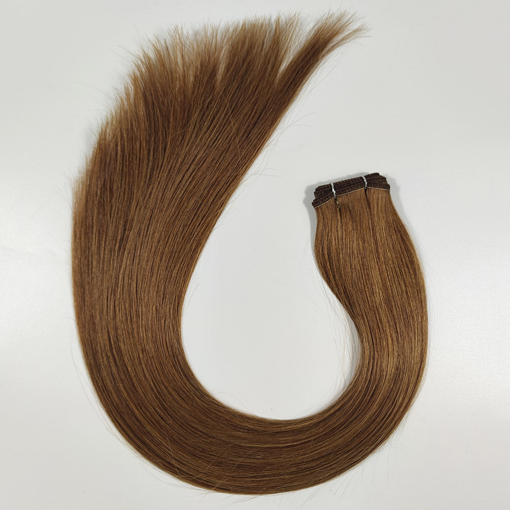 Double Layer Volume Flat Weft Human Hair Extensions