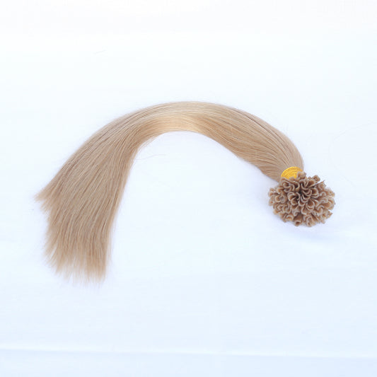 Ash Blonde Straight Nail U Tip Hair Extensions