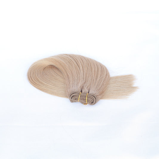 Ash Blonde Straight Human Hair Wefts Extensions