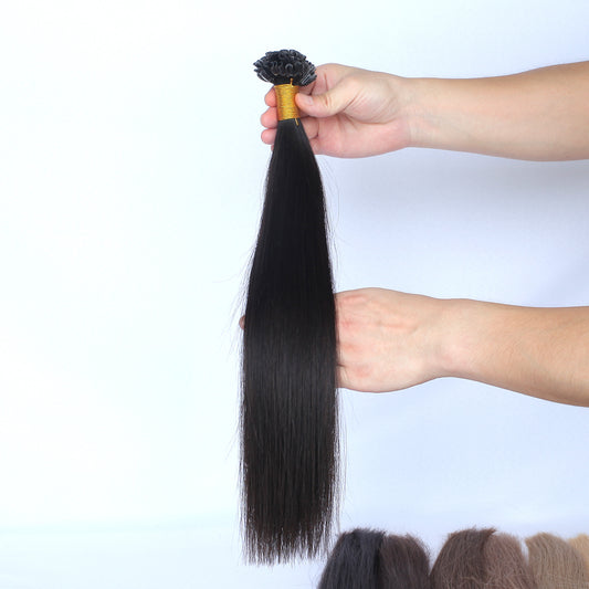 Natural Black Straight Nail U Tip Hair Extensions