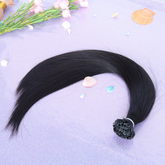 Natural Black Straight Flat Tip Hair Extensions