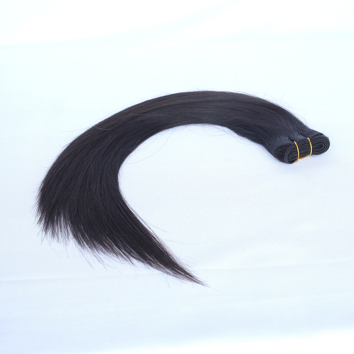 Natural Black Straight Human Hair Wefts Extensions