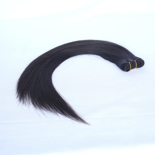 Natural Black Straight Human Hair Wefts Extensions