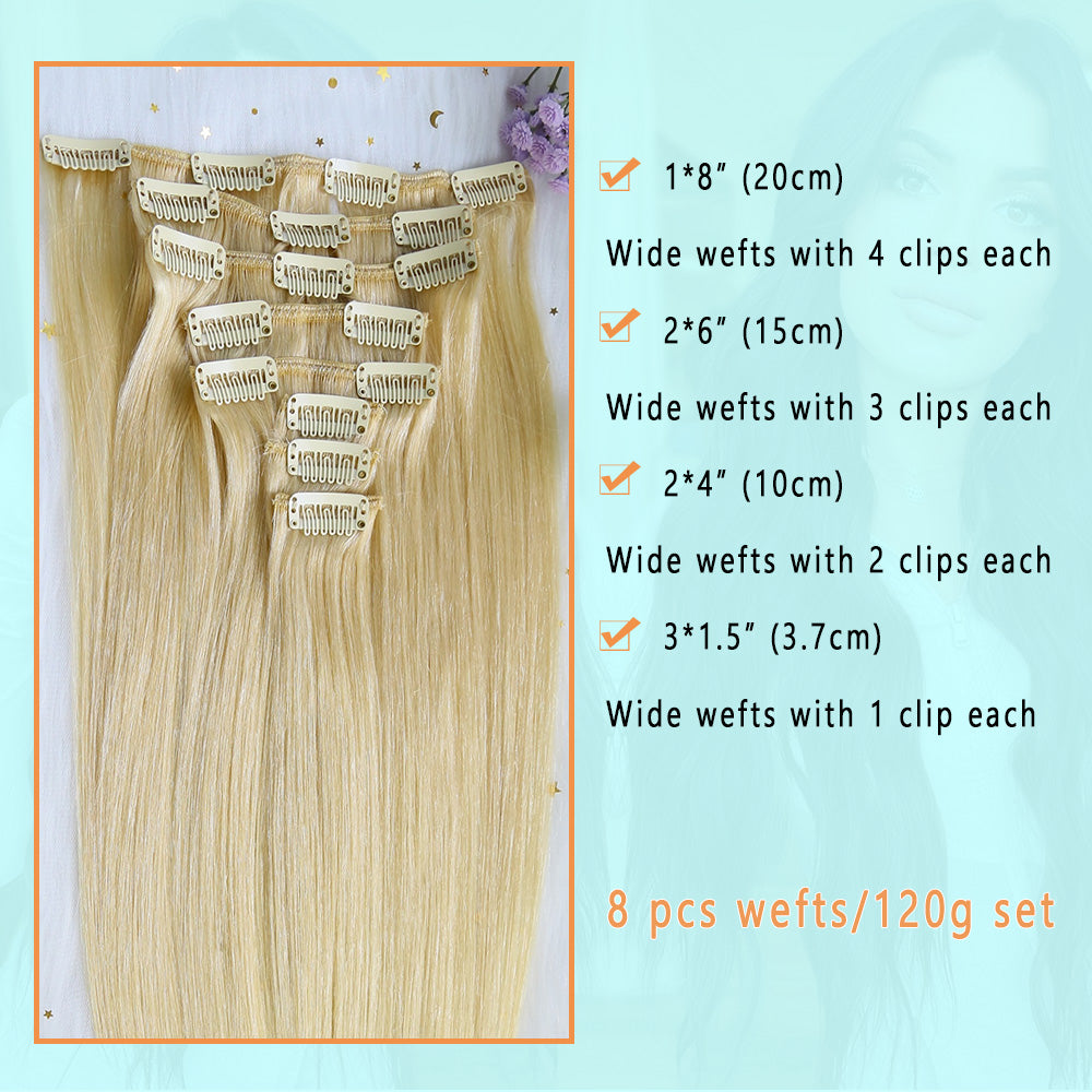 Virgin Human Hair Chocolate Brown Clip In Extensions