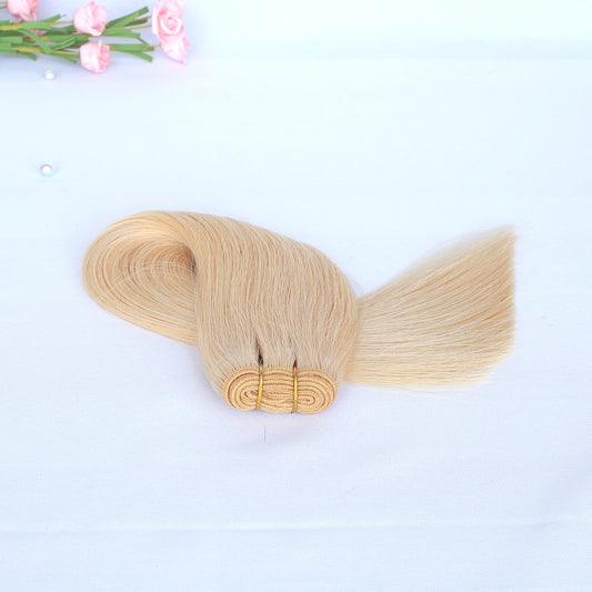 Light Ash Blonde Human Hair Wefts Extensions