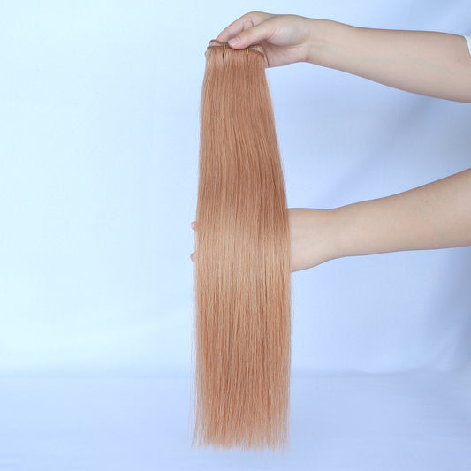 Honey Blonde Straight Human Hair Wefts Extensions