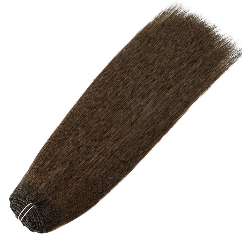 Chocolate Brown Clip In Hair Extensions 120g set