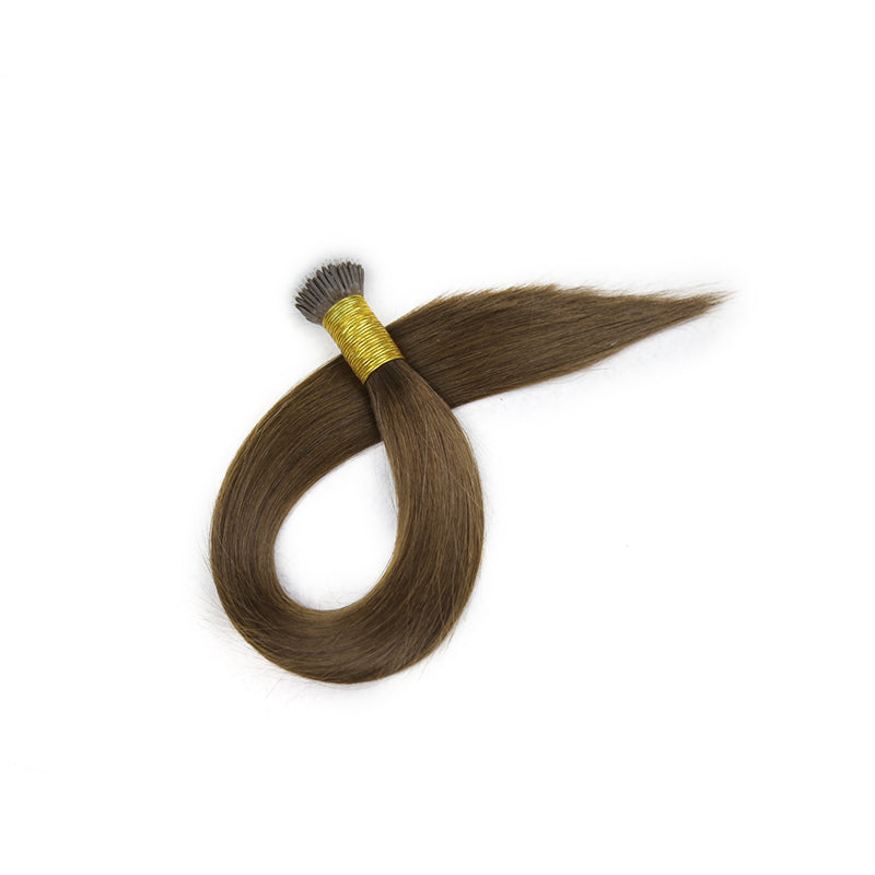 Chocolate Brown Straight Nano Ring Hair Extensions