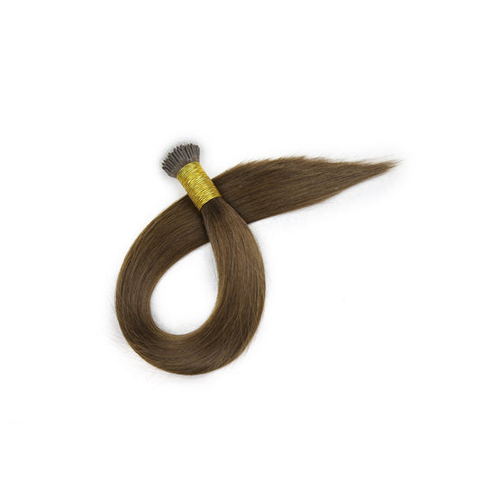 Chocolate Brown Straight Nano Ring Hair Extensions